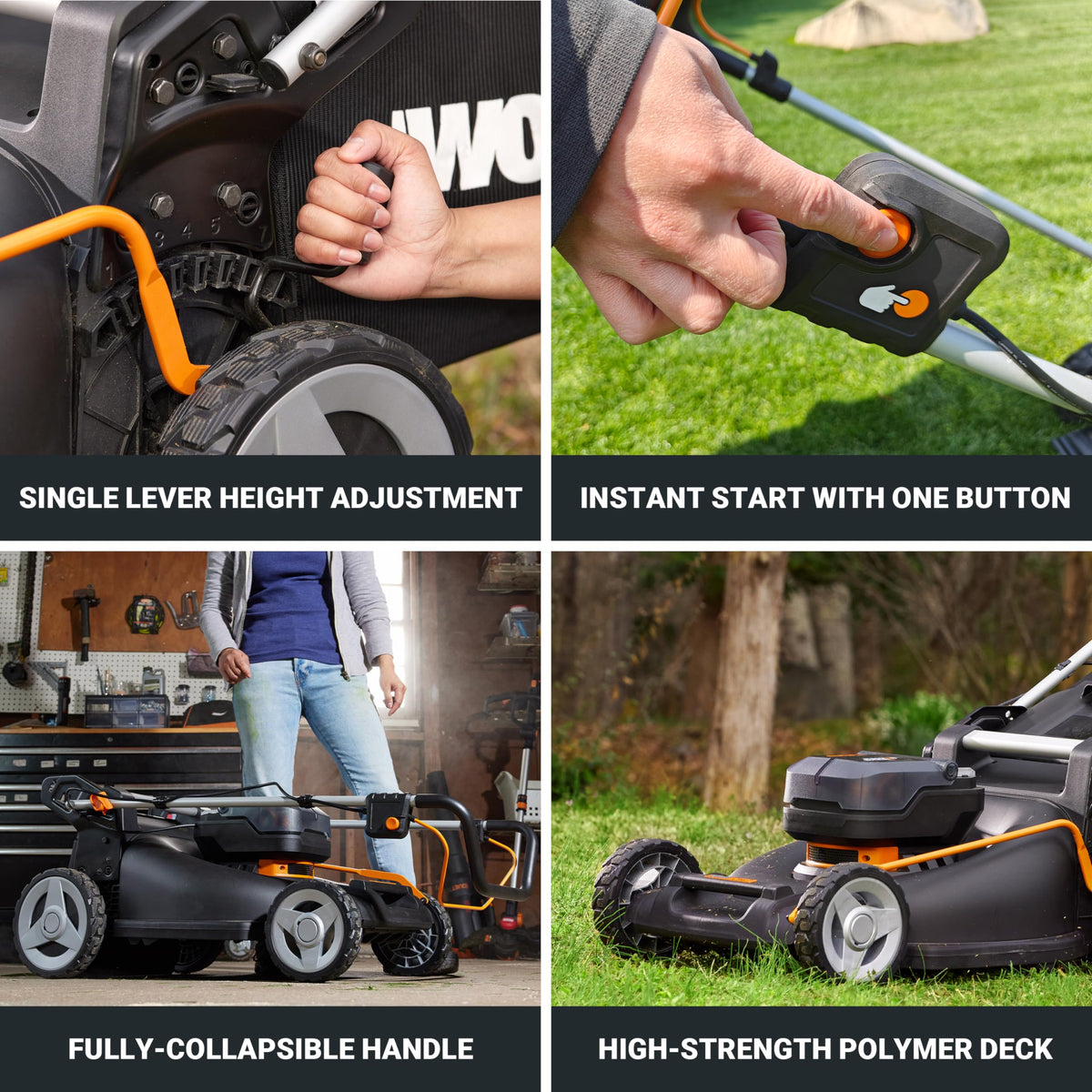 Cordless Lawn Mower, 40V 21" 3-in-1 Grass Mower Q29268