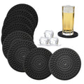 Silicone Coasters Set of 8 Black Z690016
