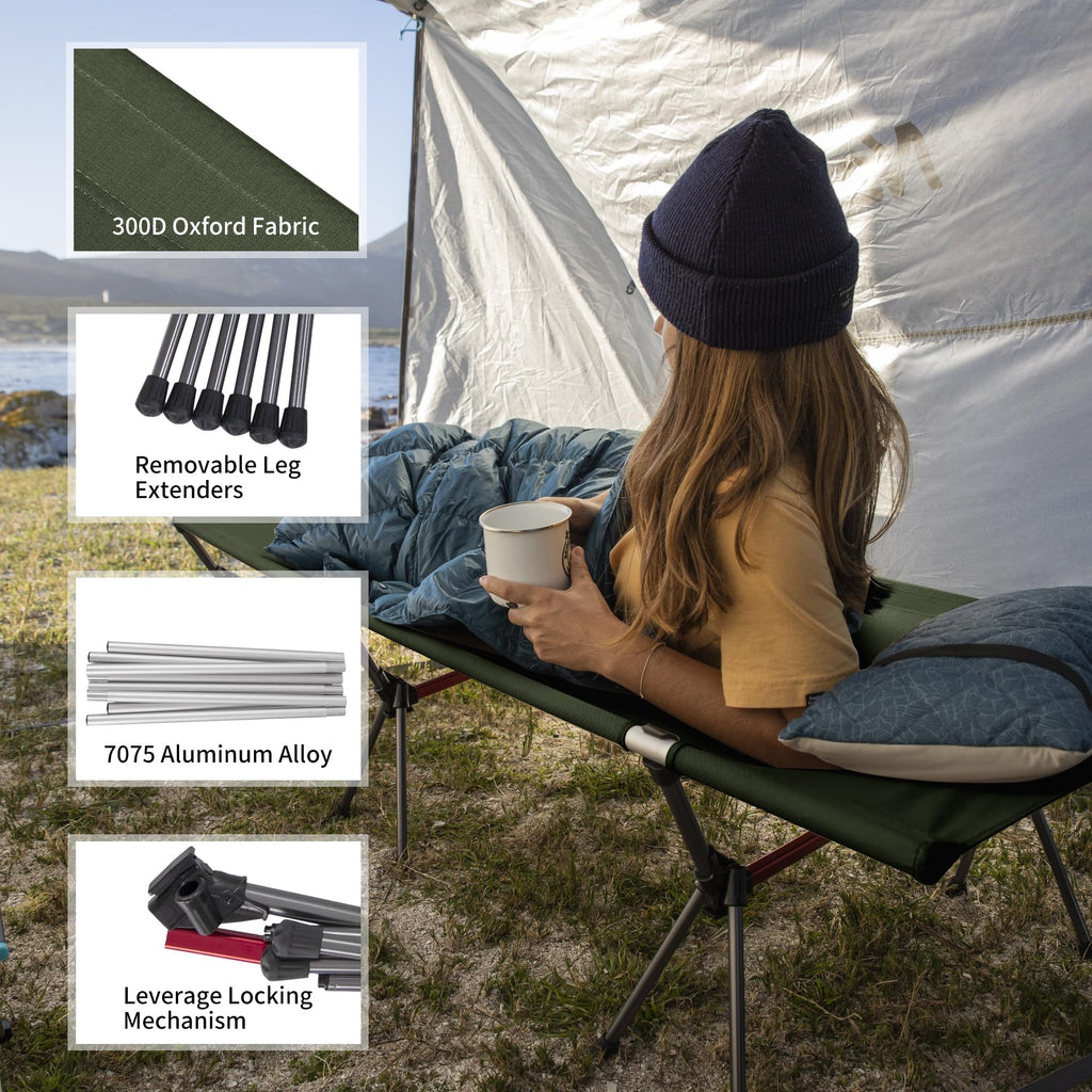 Height Adjustable Ultralight Folding Camping Cot N84434