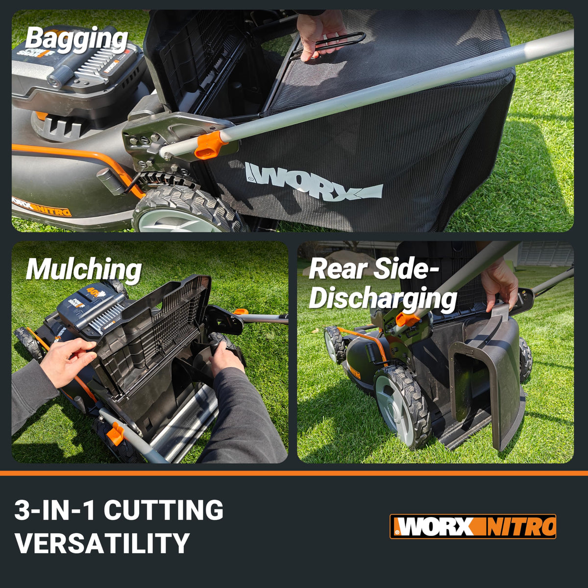 Cordless Lawn Mower, 40V 21" 3-in-1 Grass Mower Q29268
