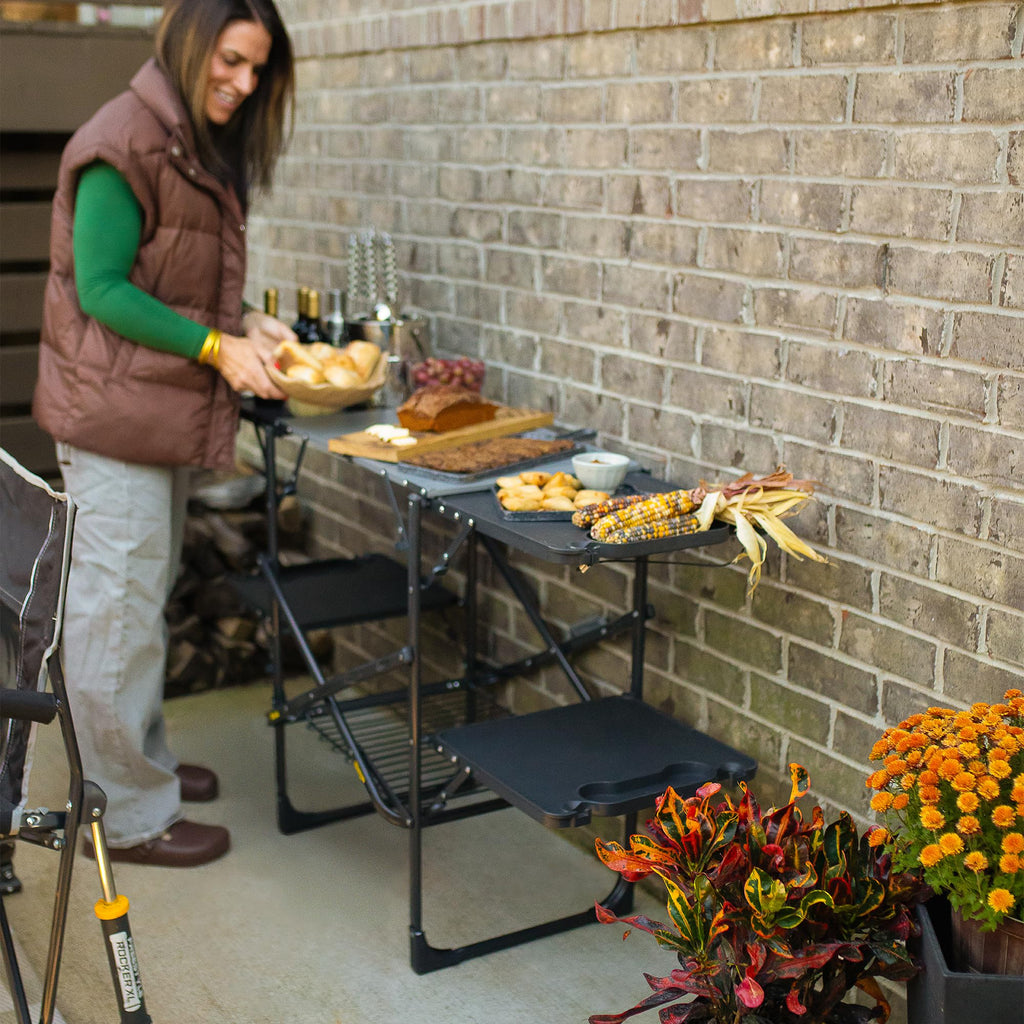 Portable Folding Cook Station with Heat Resistant Tabletop U3745